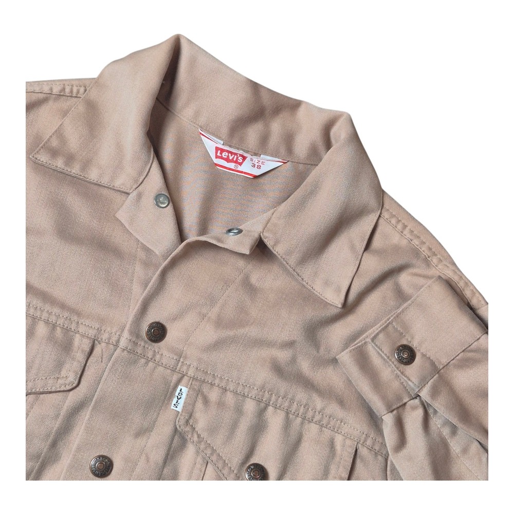 VTG Levi's Tan‎ Work Jacket Trucker Style Button Front Men's 38 Small